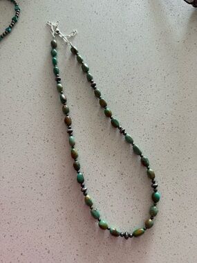 Genuine turquoise and Navajo pearl Necklace